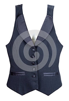 Black vest with button