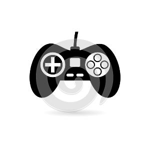 Black Video game controller or gamepad icon or logo