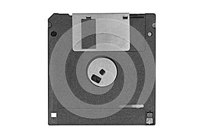 Black vintage floppy disk
