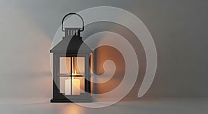 Illuminated Lantern with Candle