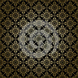Black vintage vector pattern with radial gradient