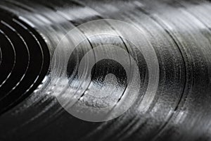 Black Vinyl Record Texture