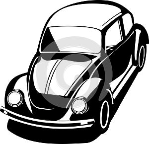 Black volkswagen bug