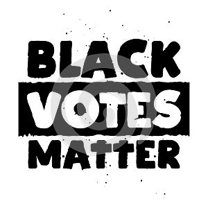 Black votes matter - vector illustration.