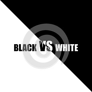 Black VS white contrast simple