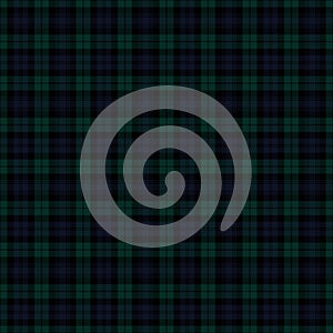 Black Watch Modern Tartan Seamless Pattern