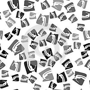 Black Waterfall icon isolated seamless pattern on white background. Vector