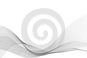 Black Wavy Lines Isolated on White Abstract Background Design. abstract white line wave background