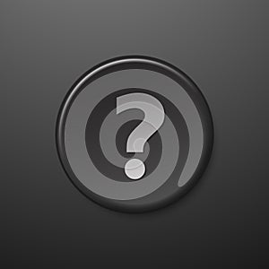 Black web icon question faq