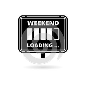 Black Weekend loading sign icon