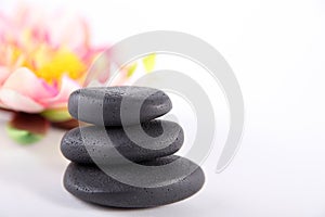 Black wellnes stones with deco
