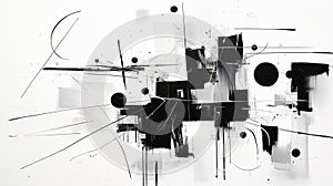 Black and white abstract art background