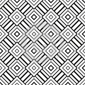 Black and white abstract background.Abstract striped textured geometric tribal seamless pattern. Vector black and white background