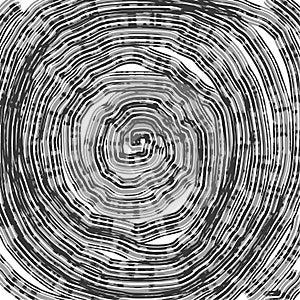 Black and white abstract, background, spiral circles. Spiral Striped Abstract Tunnel Background. Vector