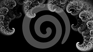 Black and white abstract ethereal wispy smoke tentacles background wallpaper