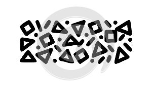 Black and White Abstract Geometric Pattern, vector design Generative AI