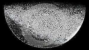 Black and white abstract halftone background with dots