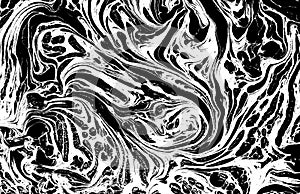 Black and white abstract painted background, wallpaper, texture. Modern art. Handmade, creative.