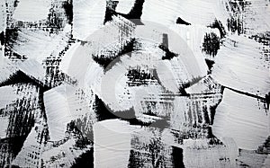 Black and white. Abstract painting background. Acrylic grunge color painted on canvas. Handmade, hand drawn.