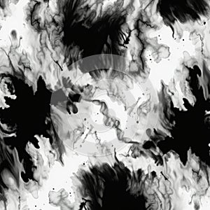 Black And White Abstract Painting: Rough-edged 2d Animation With Fluid Color Blend photo