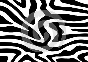 Black and white abstract psydelic wavy swish curves texture background