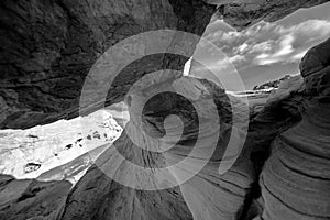 Black and White Abstract Rock Formations Valley of Fire Nevada