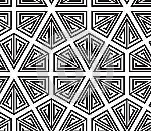 Black and White Abstract Seamless Pattern