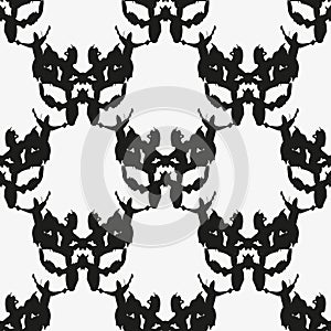 Black white abstract seamless pattern for design