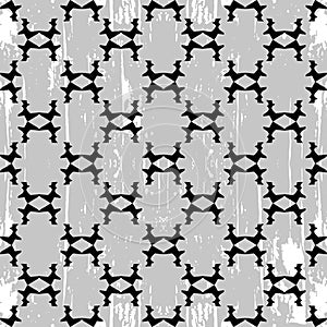 Black white abstract seamless pattern for design