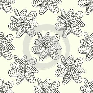 Black white abstract seamless pattern for design