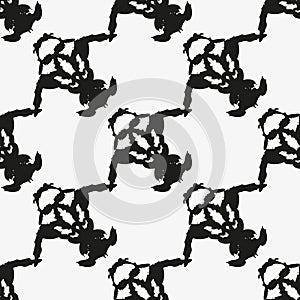 Black white abstract seamless pattern for design
