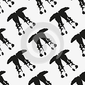 Black white abstract seamless pattern for design