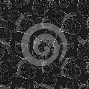 Black white abstract seamless pattern for design