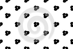 Black and white abstract seamless pattern. Vector simple background