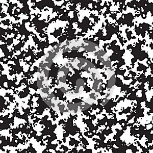Black and white abstract spots seamless  pattern. Black ink art blots on a white background.