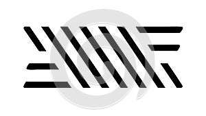 Black and White Abstract Stripe Pattern, vector design Generative AI