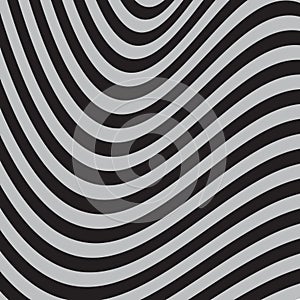 Black and White Abstract Striped Background. Optical Art