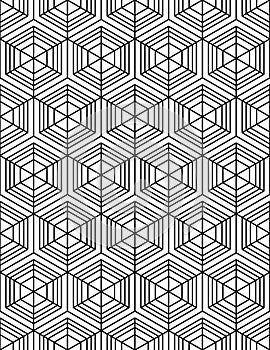 Black and white abstract textured geometric seamless pattern.