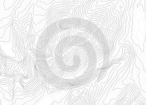 Black and white abstract topographic line contour map background, geographic grid map - cartographic graphic concept. photo