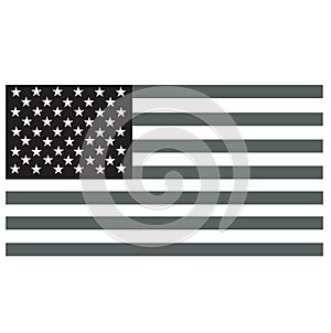 Black and White American flag