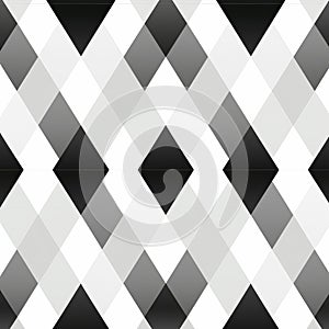Black And White Argyle Style Wallpaper With Gradient Color Blends