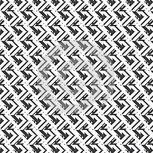 Black and white arrow shape striped pattern background