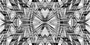 Black and white Art Nouveau geometric pattern