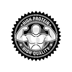 Black And White Badge High Protein High Quality