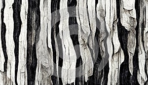 Black and white bark and wood background. Created with Generative AI tools