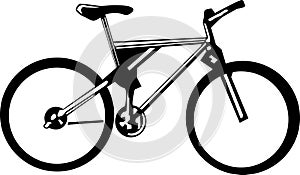 Black and white bicycle