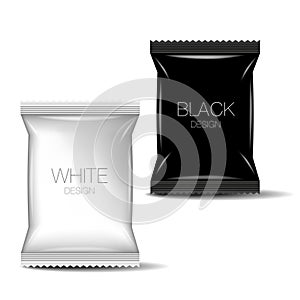 Black & White Blank Foil Packaging for food