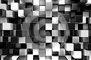 Black and white blocks abstract background