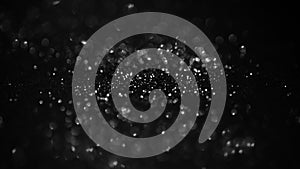 Black and white bokeh circles as a design element, overlay or backlight