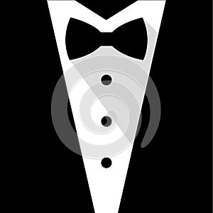 Black and white bow tie tuxedo